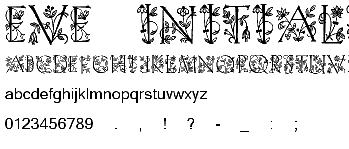 Eve Initials font